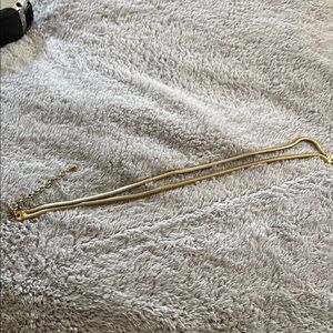 Vintage Monet Elegant Double Strand Gold Chain Necklace